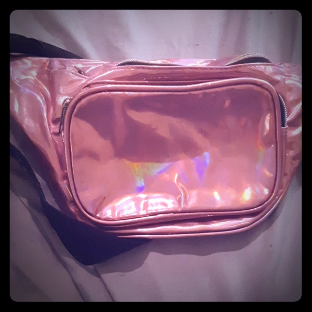 Amber Rose holographic fanny pack